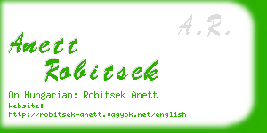 anett robitsek business card